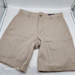 Vineyard Vines Mens Breaker Shorts Khaki Tan Stretch Cotton Size 31 1H0462
